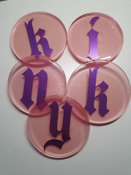 Sottobicchieri scritta kinky