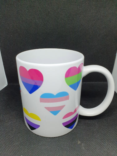 Tazza bandiere cuori