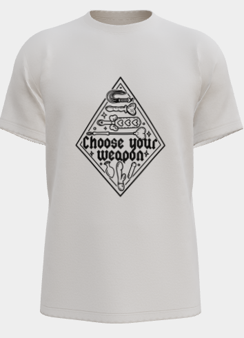 Maglietta chose your weapon