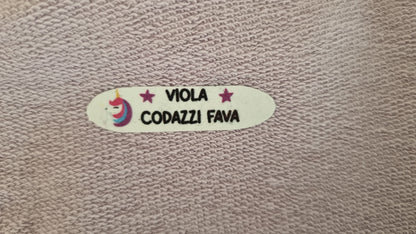 Etichette scuola per indumenti