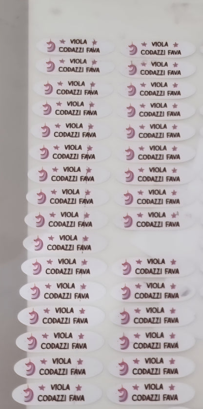 Etichette scuola per indumenti